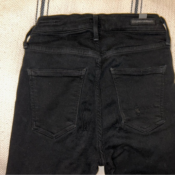 Black stretch cotton blend skinny jeans from Citizens of Humanity - Picture 3 of 3